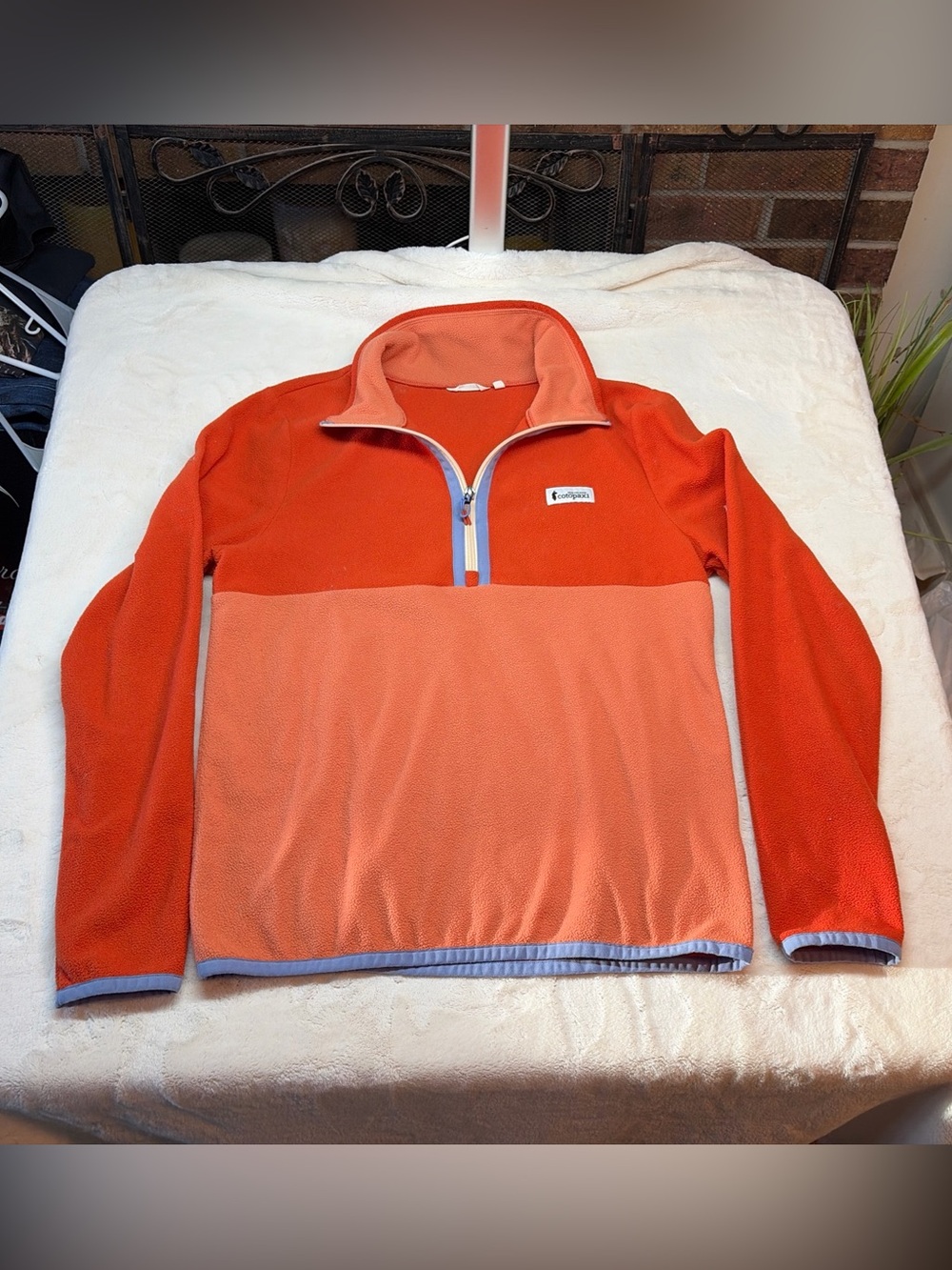 Cotopaxi Amado Fleece 1/2 Zip Pullover Orange Canyon Nectar Women's Sz S